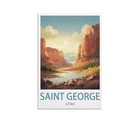Puzzle Classique de 1000 pièces représentant Saint George, Utah. Un Puzzle Stimulant, idéal pour Toute la Famille (Femmes et Hommes). Dimensions : 38 x 52 cm.