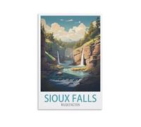 Puzzle Classique de 1000 pièces, Sioux Falls, Washington. Un Puzzle Stimulant, Un Jeu pour Toute la Famille, idéal comme Cadeau pour Hommes. Dimensions : 50 x 70 cm.