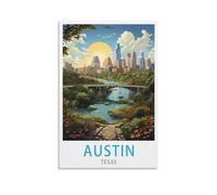 Puzzle Classique de 1000 pièces, thème Austin, Texas. Un défi Stimulant, Un Jeu de Puzzle pour Toute la Famille, idéal comme Cadeau pour Les Hommes. Dimensions : 50 x 70 cm.