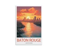 Puzzle Classique de 1000 pièces, thème Baton Rouge, Louisiane. Un Puzzle Stimulant, idéal pour Toute la Famille (Femmes et Hommes). Dimensions : 38 x 52 cm.