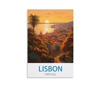 Puzzle Classique de 2000 pièces Lisbonne Portugal Puzzles Difficiles, Jeu de Puzzle pour Femmes et Cadeaux pour Hommes, thème 70x100cm
