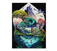 Puzzle Classique Dragon's Heartland Fantasy pour Adultes, Format 500 PCS