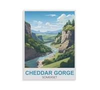 Puzzle Classique en Bois，Gorges de Cheddar Comté de Somerset，Adulte Enfant Cadeau Décoration Moderne Festival Bricolage Cadeau-1000 Pièces（75x50cm）-GX32