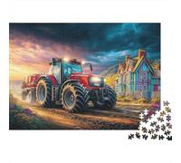 Puzzle Classique en Carton, Tracteur sur Chemin de Terre, scène de Campagne Rurale, adapté aux débutants, Stimulant pour l’Esprit, 70x50cm/1000 pièces