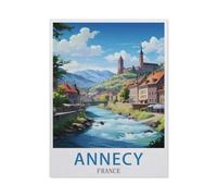 Puzzle Classique en Papier,Annecy France,Adulte Enfant Cadeau Décoration Moderne Festival Bricolage Cadeau-1000 Pièces(50x70cm)-BA46