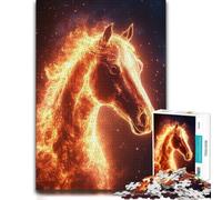Puzzle Classique Fiery Horse Spirit pour Adultes, Format 300 PCS
