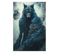 Puzzle Classique Fiery Wolf Spirit pour Adultes, Format 1000 PCS