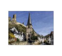 Puzzle Classique，Monreal - avec Vue sur Le château de Löwenburg et l'église paroissiale，Puzzle 1000 Pièces Ensembles De Puzzle pour La Famille Jeux Éducatifs Cadeau Intéressant（75x50cm）-BA80
