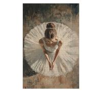 Puzzle Classique pour Adultes, Motif Ballerina in White Tutu Elegant Ballerina from Above, 1000 PCS