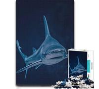 Puzzle Classique pour Adultes, Motif Shark in Deep Blue Water, 500 PCS