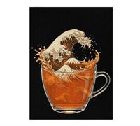 Puzzle Classique Tea Cup The Great Wave pour Adultes, 500 PCS