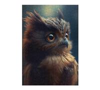 Puzzle Classique Tiny Brown Owls Gaze pour Adultes, Format 300 PCS