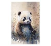 Puzzle Classique Watercolor Panda in Nature pour Adultes, 1000 PCS