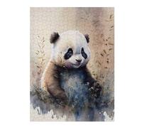 Puzzle Classique Watercolor Panda in Nature pour Adultes, Format 500 PCS