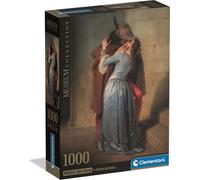 Clementoni - Puzzle pour Adultes 1000 Pièces, HQC Museum The Kiss-Hayez Compact Box, Fabriqué en Italie, 37064
