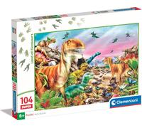 Puzzle CLE 104 Super SuperKolor Terre des dinosaures 25779