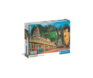 Puzzle CLEMENTONI Compact 1000 pièces Painted Batu Caves 70 x 50 cm Coffret fermé avec poster