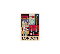 Puzzle Clementoni Compact Style in the City London 1000 pièces 70 x 50 cm avec poster Multicolore