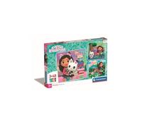 Clementoni - Puzzle Gabby et la Maison Magique Supercolor - 3 puzzles de 48 pièces - 5 ans+