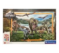 Clementoni - Puzzle Jurassic World Supercolor - 104 pièces maxi - Enfants 4 ans - Fabriqué en Italie