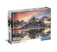 Clementoni - Puzzle 1000 pièces Mont Saint-Michel - Poster inclus, format panorama 70x50 cm - 14+