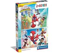 Clementoni Puzzle Spidey & His Amazing Friends – 2×60 pièces – 4 ans+ – Supercolor – 27×19 cm