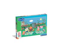 Puzzle CLEMENTONI Maxi Peppa Pig 24 pièces 62 x 42 cm - grandes pièces pour enfants à partir de 3 ans Multicolore