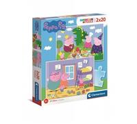 Clementoni Puzzle Peppa Pig 24778 — 2 x 20 pièces, jeu de création et logique dès 3 ans