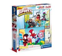 Puzzle - CLEMENTONI - Spiderman Supercolor Marvel Spidey and His Amazing Friends - 2x20 pièces - Dès 3 ans - Licence Marvel