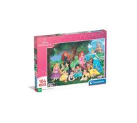 Puzzle CLEMENTONI Super Disney Princess 104 pièces 48,5 x 33,5 cm Dégradé rose