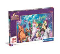 Puzzle Clementoni Super Unicorn Academy 180 pièces 48,5 x 33,5 cm Violet et doré