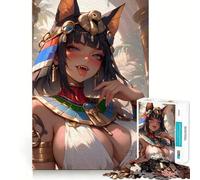 Puzzle Cléopâtre Anime 1000 pièces à Assembler,Jeu Amusant et sans bavures,pièces nettes et découpées,Jeu Portable et idéal pour Les Voyages (38x52cm)