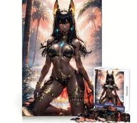 Puzzle Cléopâtre Tropicale Anime 1000 Pièces pour Adolescents Défi Mental Paisible et Amusant Assemblage sans Couture Surprise d'anniversaire (38x52cm)