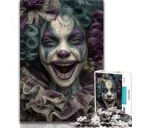 Puzzle Clown Souriant pour Ados, 1000 pièces, Jeux Amusants, Chaque Pièce Est Unique - Jeu Familial Amusant et Défi (50x75cm)