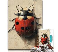 Puzzle Coccinelle à Sept Points 1000 pièces pour Adultes et Adolescents, Jeu Stimulant, idéal comme Cadeau pour Toute la Famille (38x26cm)