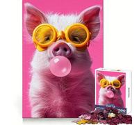 Puzzle Cochon Bubblegum 1000 Pièces pour Adultes Jeu Cognitif et Amusant à Assembler Collection d'Images (50x75cm)