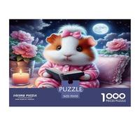 Puzzle Cochon d'Inde 1000 Pièces - Cadeau - Décoration Murale Cochon d'Inde Douce et Magique - 70 x 50 cm / 1000 pièces