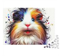 Puzzle Cochon d'Inde-1000 pièces-Carton Robuste Finition Mate-Loisirs calmes à la Maison-Idéal pour Adultes,Couples,Adolescents et familles-38x26cm