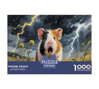 Puzzle Cochon d'Inde 1000 Pièces en Carton pour Adultes Enfants Jeu Éducatif Jeu De Défi Casse-tête Cadeau Enfant Home Decor 38x26cm/1000pcs