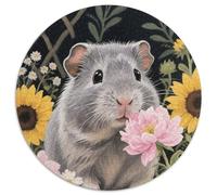Puzzle Cochon d'Inde 1000 Pièces en Carton pour Adultes Jeu D’activité Intérieure Casse-tête Cochon d'Inde Tournesol Cadeau Enfant Décoration Intérieure 1000pcs (67.5x67.5cm)