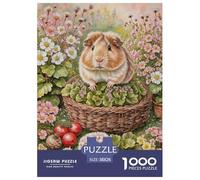 Puzzle Cochon d'Inde 1000 Pièces en Carton pour Adultes Jeu D’activité Intérieure Puzzle Cochon d'Inde Jardin Cadeau Original Décoration Intérieure 38x26cm/1000pcs