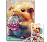 Puzzle Cochon d'Inde 1000 pièces pour Adolescents, Cadeaux, Jouets de Jeu, Chaque pièce est Unique - Jeu Familial Stimulant et Amusant 38x26cm