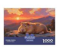 Puzzle Cochon d'Inde Composé De 1000 Pièces pour Adultes,Montagne au Coucher du Soleil Realm Un Jeu De Dexérité Très Difficile Puzzle D'intelligence 70x50cm/1000pcs