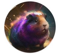 Puzzle Cochon d'Inde Fantastique 1000 Pièces Puzzle Rond 1000 Pièces pour Adultes Design Complexe pour Adolescents, Décoration DIY et Divertissement Cérébral 67,5x67,5cm