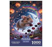Puzzle Cochon d'Inde Qui Compte 1000 Pièces pour Adultes,Scène Nocturne Fantastique Un Jeu De Dexérité Très Difficile Puzzle D'intelligence 70x50cm/1000pcs