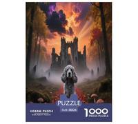 Puzzle Cocker Spaniel Anglais 1000 Pièces pour Adultes Et Enfants, Jeu Ludique Et Instructif, Puzzles Chien Forêt Château, Home Decor, Cadeau Enfant 38x26cm/1000pcs