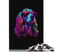 Puzzle Cocker Spaniel Anglais 1000 Pièces Puzzles Adultes Difficulté Puzzles Renforcer Les Relations Entre Les Membres de la Famille 1000pcs (75x50cm)