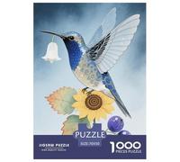Puzzle Colibri 1000 Pièces en Carton pour Adultes Enfants Jeu D'Intelligence Puzzle Colibri Plantes Cadeau Enfant Home Decor 70x50cm/1000pcs