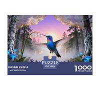 Puzzle Colibri 1000 Pièces pour Adultes Et Enfants, Plaisir Partagé en Famille, Jeu Éducatif, Puzzles Forêt Brumeuse, DéCoration, Cadeau Anniversaire 38x26cm/1000pcs