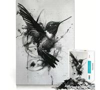 Puzzle Colibri 1000 pièces pour Adultes, Jeu de logique Puissant, Anti-anxiété, Bords Transparents, pour Les fêtes 38x52cm